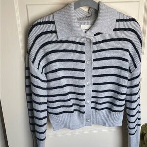 Striped Gray and Black Sweater